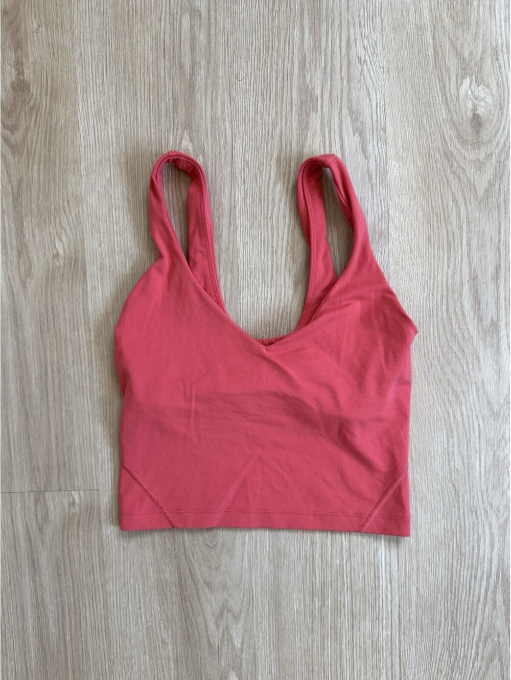 Lululemon Align Tank Top Hot Pink Size Size 0 Built-in Bra Cropped Yoga